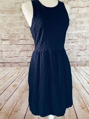 J. Crew velvet polka dot fit flare dress stretch